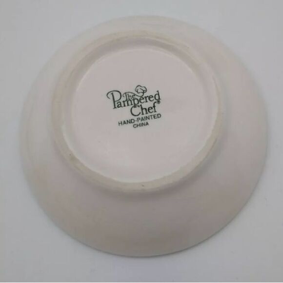 Pampered Chef "Italiano" Tuscan, Set of Four Ceramic Dipping/ Condiment 4 Bowls - Picture 3 of 3